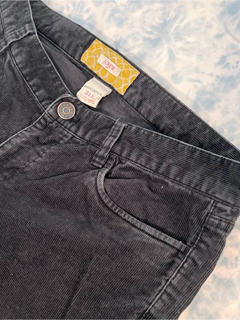 GUD, J. Crew Corduroy Matchstick Pants, Women’s Size 31 Regular, Black, Preppy